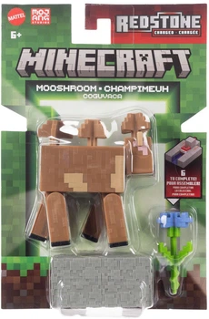 Набор фигурок Mattel Minecraft Redstone Charged Mooshroom 8 см JJR95 (194735341009)