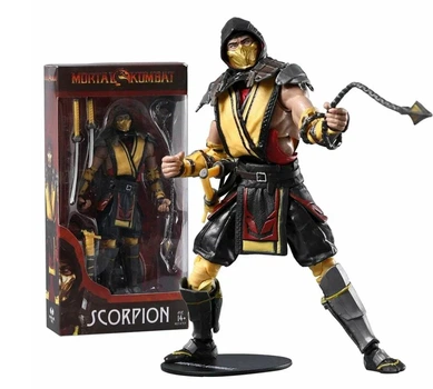 Колекційна фігурка Mortal Kombat Scorpion / Скорпіон – екшн-фігура 18 см з аксесуарами, мечами та списом / Action Figure MK / подарунок фанатам ігри Mortal Kombat