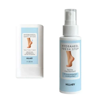 Набор Hillary Heel Freshness & Hydration Set с маслом чайного дерева для свежести и увлажнения пяток