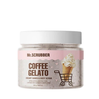 Крем-скраб для рук и тела Mr.SCRUBBER Creamy Hands & Body Scrub Coffee Gelato для разглаживания кожи с ароматом кофейного мороженого 250 г