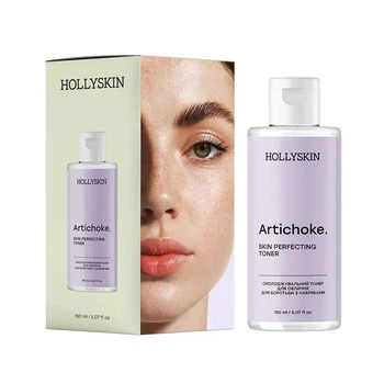 Охолоджувальний тонер для обличчя HOLLYSKIN Artichoke. Skin Rerfecting Toner, 150 мл