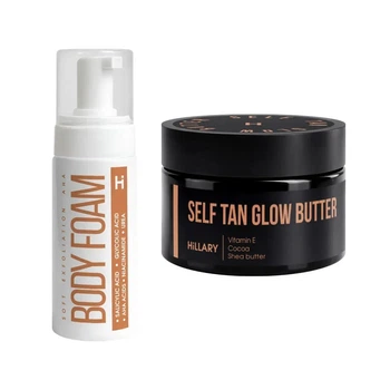 Набор Hillary Skin Prep & Even Tan Set для подготовки кожи и равномерного загара