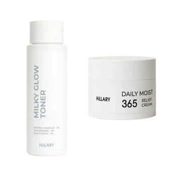 Набор Hillary 365 Hydration & Glow Set для глубокого увлажнения и выравнивания тона кожи