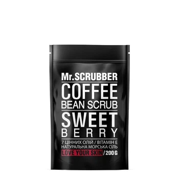 Кофейный скраб для тела Mr.SCRUBBER Coffee Bean Scrub Sweet Berry для очищения кожи и устранения целлюлита 200 г