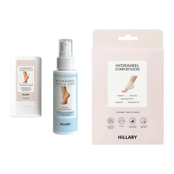 Набор Hillary HydraHeel Repair & Comfort Set с розмарином и ромашкой для потрескавшихся пяток