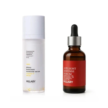 Набор Hillary Azelaic & Vitamin C Brightening & SPF Protection для осветления и защиты кожи с витамином C и азелаиновой кислотой