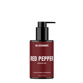Гель для бритья Mr.SCRUBBER Shaving Gel Red Pepper с пряным ароматом и острыми нотами 100 мл