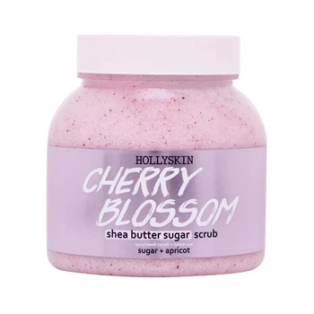 Цукровий скраб для тіла Hollyskin Shea Butter Sugar Scrub Cherry Blossom з ароматом квітучої вишні 300 мл
