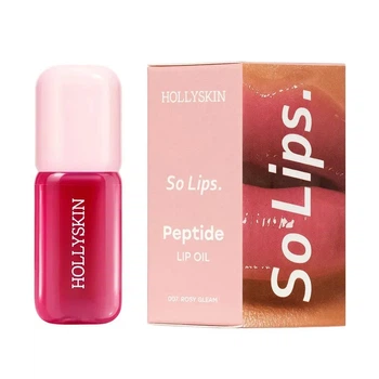 Увлажняющее масло для губ Hollyskin So Lips Peptide Lip Oil 007 Rosy Gleam 4 мл | цветочный аромат, пептиды, интенсивное увлажнение и сияющий глянцевый блеск