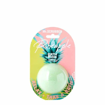 Бомбочка для ванны Mr.SCRUBBER Bath Bomb Pineapple с ароматом ананаса для очищения кожи и снятия усталости 200 г