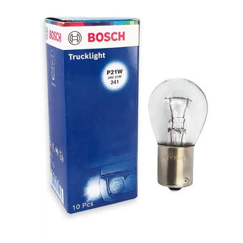 Автомобильная лампа BOSCH P21W 24V 21W BA15s 241, 1987302501-km1 (00703)