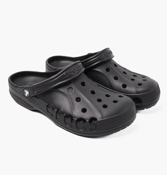 Тапочки унiсекс CROCS Baya Clog Black чорні крокси 45-46