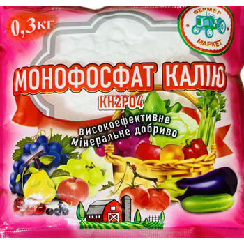 Монофосфат калия PK 52-34 300 г водорастворимое удобрение для овощей, ягод, цветов и сада