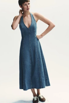 Джинсова сукня халтер Zara 1957/281 XS
