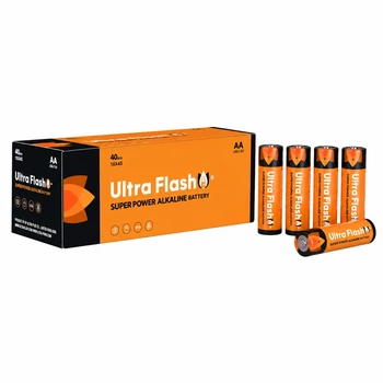 Батарейки Ultra Flash SUPER POWER ALKALINE AA 40 шт