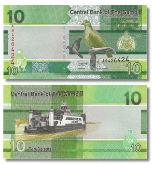 Банкнота 10 даласі Гамбія 2019 рік UNC