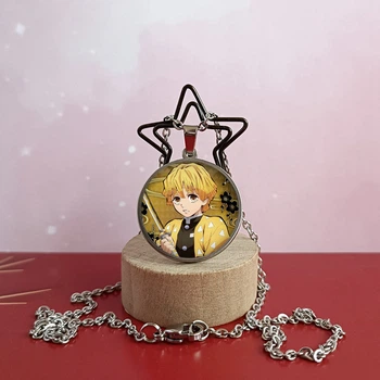 Кулон Зеницу подборка 3 по аниме Клинок рассекающий демонов Kimetsu no Yaiba Нержавеющая сталь 25 мм