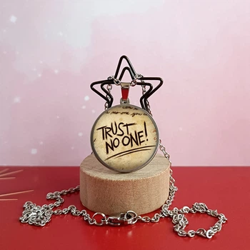 Кулон Не вір нікому Trust no one 1 з мульта Гравіті фоллз Gravity Falls Нержавіюча сталь 25 мм
