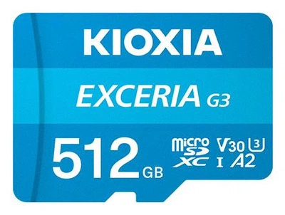 Карта пам'яті Kioxia 512GB microSDXC class 10 U3 V30 Exceria G3 (LMEX3L512GG2)