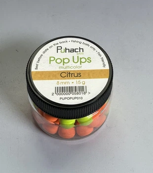 Плаваючий бойл Puhach поп ап Pop Ups 8 mm Multicolor - Citrus (ЦИТРУС),PUPOPUP010