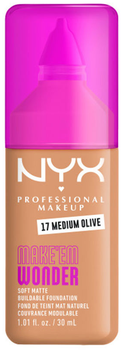 Тональна основа Nyx Professional Makeup Make ‘Em Wonder Матуюча 17 Medium Olive 30 мл (800897275327)