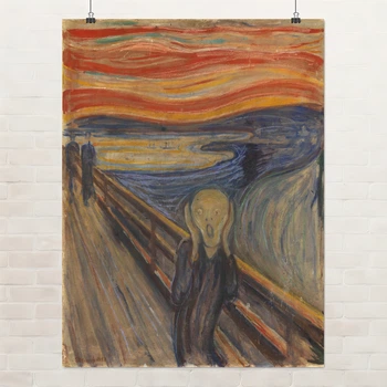 Постер Крик, Эдвард Мунк, Edvard Munch, The Scream, A3 40×30 см (id6362)