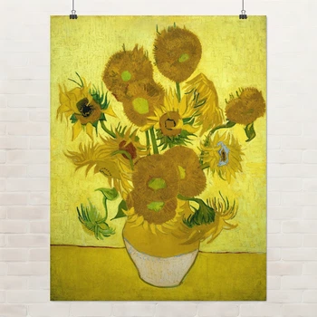 Постер Подсолнухи, Винсент ван Гог, Vincent van Gogh, Sunflowers, интерьерный декор, A3 40×30 см (id6654)