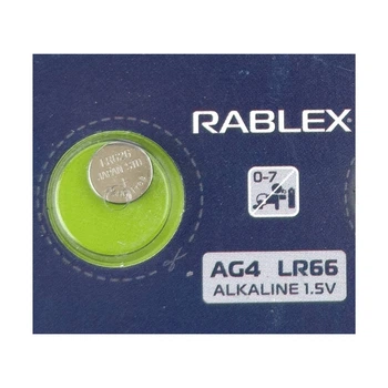Батарейка кругла (таблетка) Rablex AG4 LR66 лужна