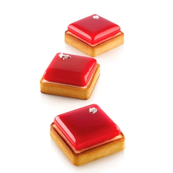 Набор форм для тартов SQUARE Silikomart (KIT TARTE RING SQUARE 80x80 MM)
