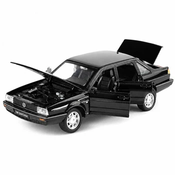 Машинка Volkswagen Santana 15 см игрушка металлическая моделька с подсветкой фар и звуком Черный (9904266)