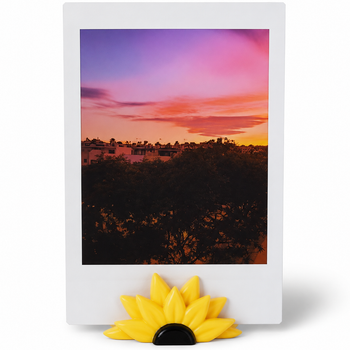 Фоторамка міні для фото моментального друку Instax, Polaroid, декоративна підставка, Соняшник Жовтий