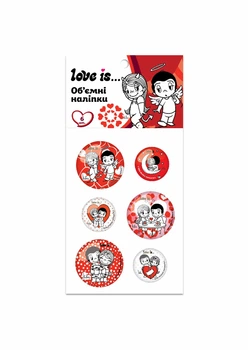 Об'ємні наліпки LOVE IS... Видавництво ПЕРО (700008)