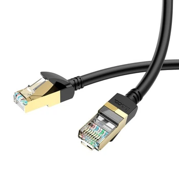 Патч-корд Сетевой кабель интернет RJ45 HOCO US02 1м 1Gbps 125MB/s Черный