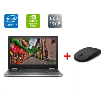 Мобільна робоча станція Б-клас Dell Precision 7540 / 15.6" (3840x2160) IPS / Intel Core i7-9850H (6 (12) ядер по 2.6 - 4.6 GHz) / 16 GB DDR4 / 512 GB SSD / nVidia Quadro T1000, 4 GB GDDR5, 128-bit / WebCam / TouchID б/в + Подарунок Бездротова миша