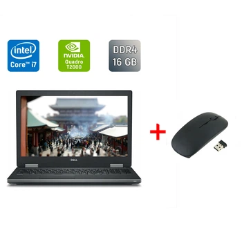 Мобільна робоча станція Dell Precision 7540 / 15.6" (1920x1080) IPS / Intel Core i7-9750H (6 (12) ядер по 2.6 - 4.5 GHz) / 16 GB DDR4 / 512 GB SSD / nVidia Quadro T2000, 4 GB GDDR5, 128-bit / WebCam / Windows 10 б/в + Подарунок Бездротова миша / USB