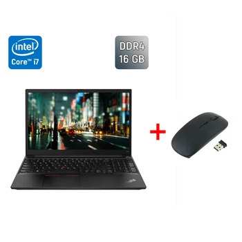 Ноутбук Б-клас Lenovo ThinkPad E15 / 15.6" (1920x1080) IPS / Intel Core i7-10510U (4 (8) ядра по 1.8 - 4.9 GHz) / 16 GB DDR4 / 512 GB SSD / Intel UHD Graphics / WebCam / HDMI / Windows 10 б/в + Подарунок Бездротова миша / USB