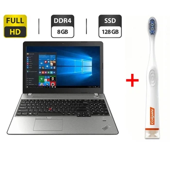 Ноутбук Lenovo ThinkPad E570 / 15.6" (1920x1080) IPS / Intel Core i3-7100U (2 (4) ядра по 2.4 GHz) / 8 GB DDR4 / 128 GB SSD / Intel HD Graphics 620 / WebCam / DVD-ROM б/у + Подарок Умная интерактивная зубная щетка Colgate Connect M1 / Bluetooth