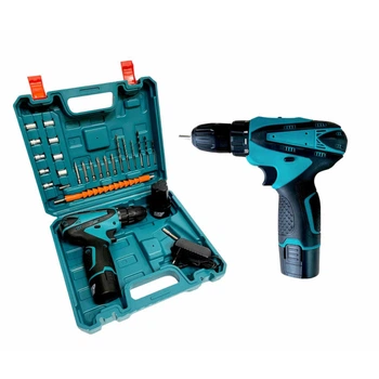 Шуруповерт аккумуляторный с набором инструментов Cordless Drill в кейсе