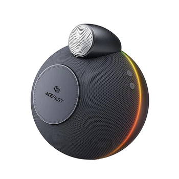 Акустика ACEFAST speaker with wireless charger K10 Air IPX4 |BT5.4, Qi2 25W, RGB, TWS|