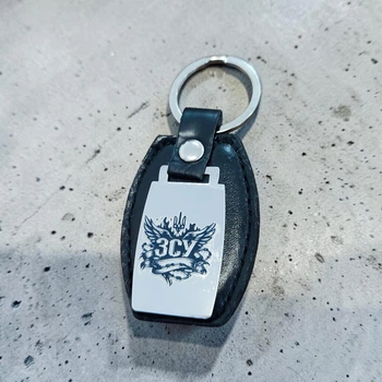 Стильный кожаный брелок Герб Украины и символикой ЗСУ - Chaban Souvenir - компактный, практичный и оригинальный подарок ZSK_04