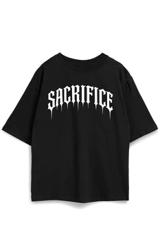 Футболка оверсайз мужская Sacrifice Black 6XL