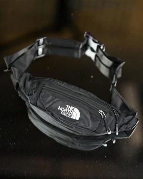 Бананка спортивная через плечо TNF Oxford 600D черная компактная ТР6741