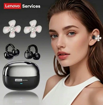 Навушники-кафи Lenovo LE302+прикраси — Потужний Бас Bluetooth 6.0 Black