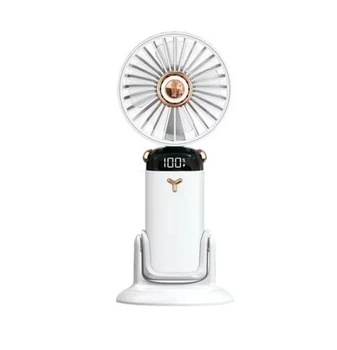 Вентилятор портативний ручний міні на акумуляторі + USB Mini Fan TP-01 на присосці Білий