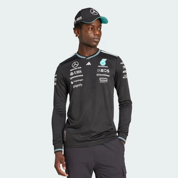 Мужское джерси с длинным рукавом Mercedes - AMG Petronas Formula One Team Driver Authentic adidas JW5359 (S) черный (4068802772644)