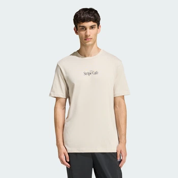 Мужская футболка COFFEE CAFE DONUT BOX GRAPHIC adidas KB2501 (L) бежевый (4068814097612)