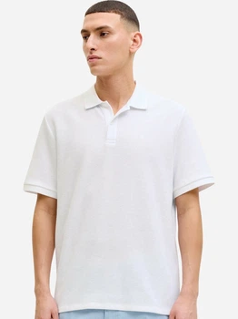 Поло довге чоловіче Jack & Jones 12268130-White XL Біле (5715671962339)