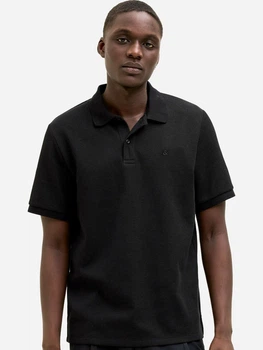 Поло длинное мужское Jack & Jones 12268130-Black S Черное (5715671962407)