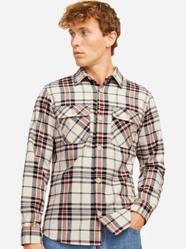 Сорочка чоловіча Jack & Jones 12248409-Mocha Bisque M Бежева (5715601209732)