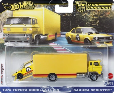 Zestaw pojazdów Hot Wheels Premium Team Transport Toyota Corolla Levin & Sakura Sprinter 1:64 2 szt JBM34 (194735263622)